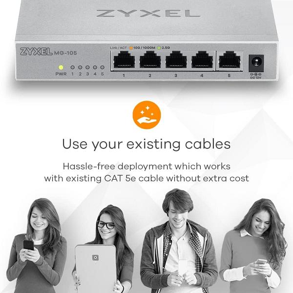 Zyxel 5-Port 2.5GbE Unmanaged Switch 6
